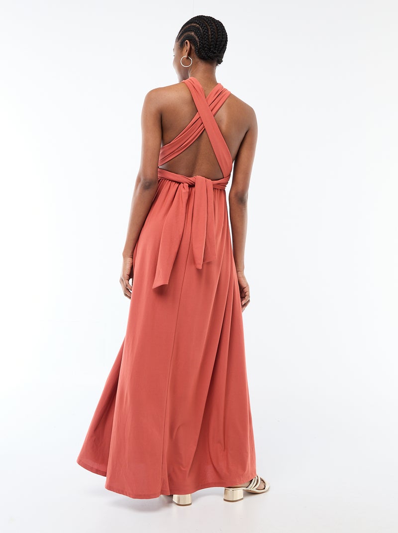 Robe longue multipositions Orange - Kiabi