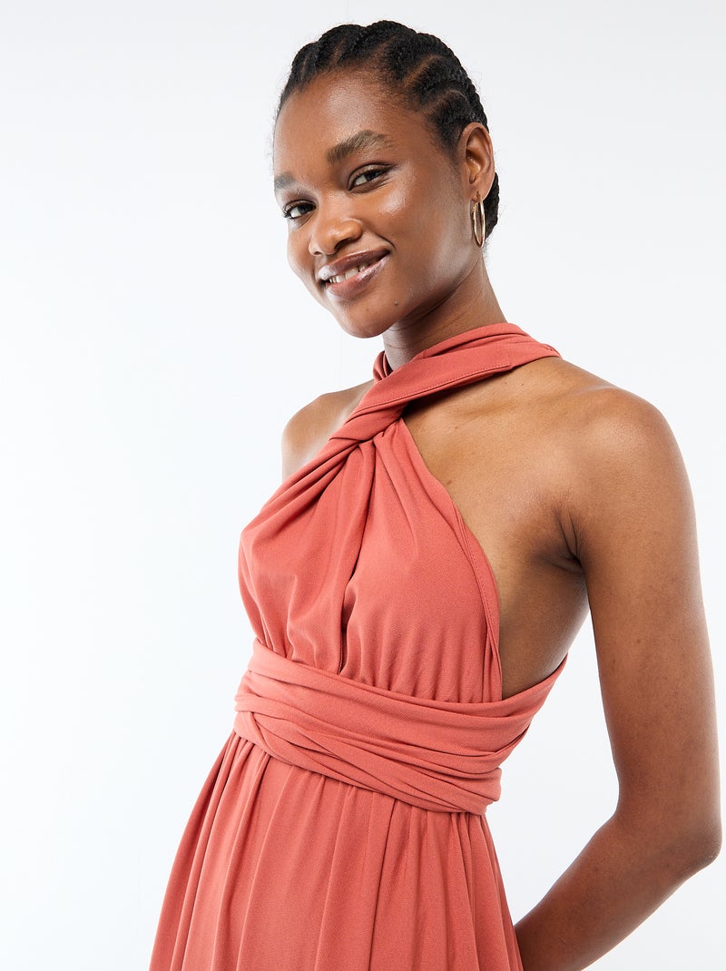 Robe longue multipositions Orange - Kiabi