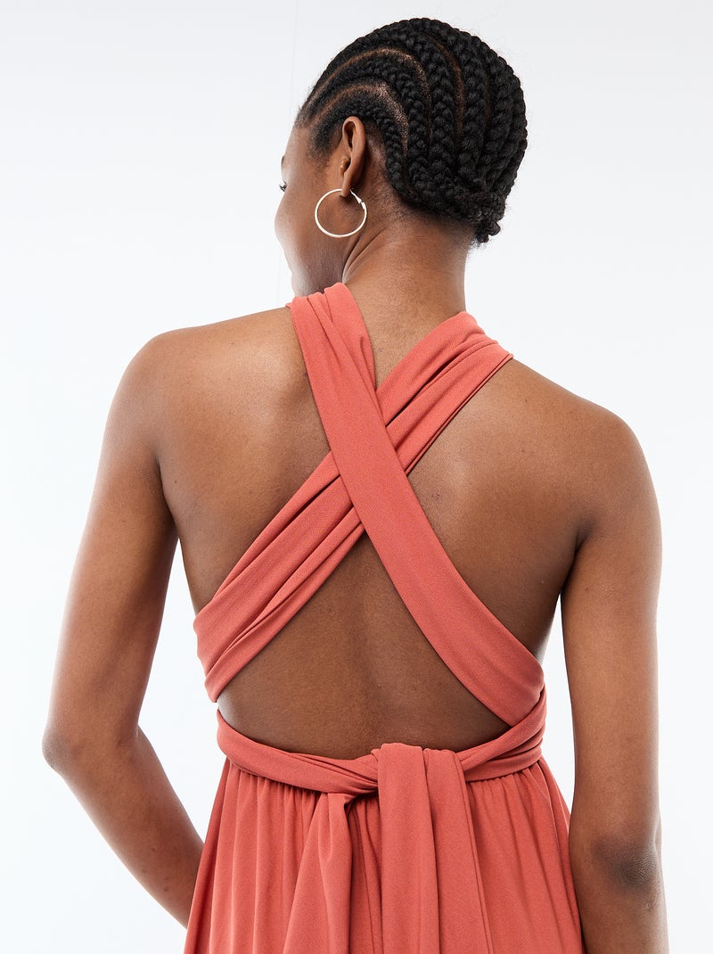 Robe longue multipositions Orange - Kiabi