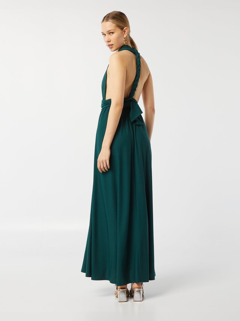 Robe longue multipositions Vert - Kiabi
