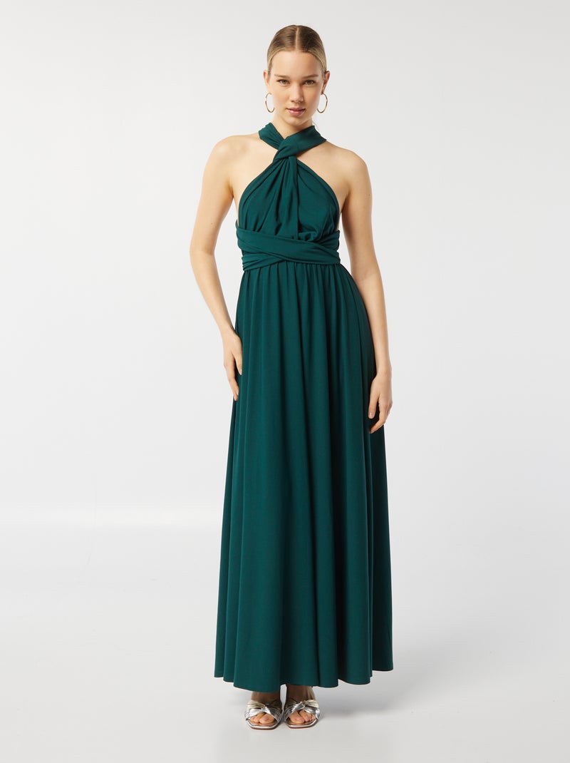Robe longue multipositions Vert - Kiabi