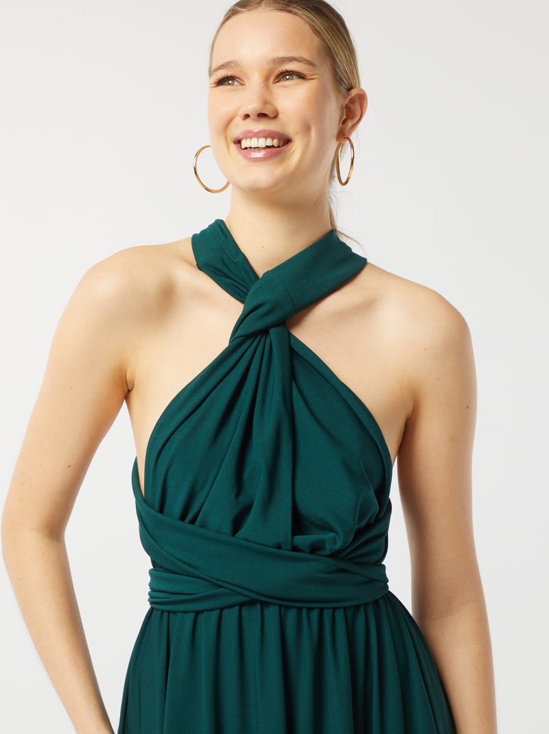 Robe longue multipositions Vert - Kiabi