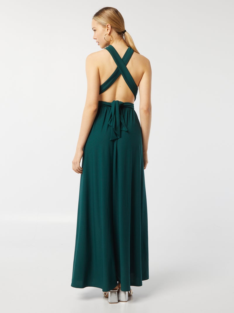 Robe longue multipositions Vert - Kiabi