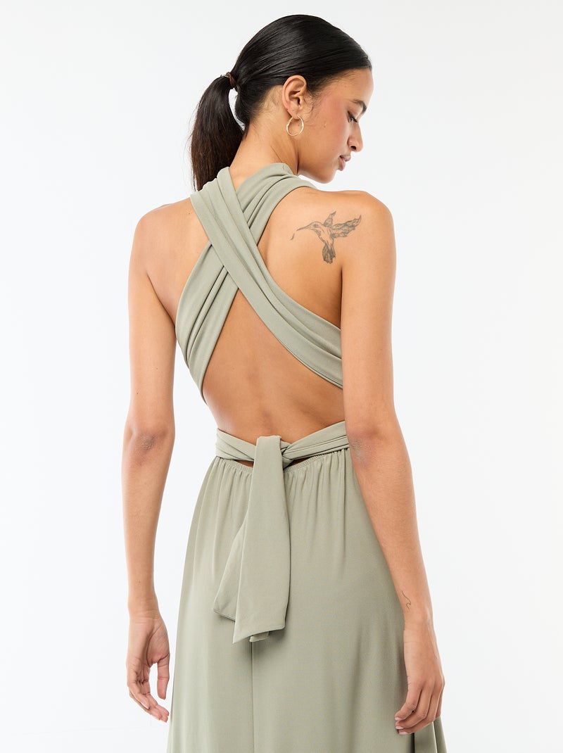 Robe longue multipositions Vert - Kiabi
