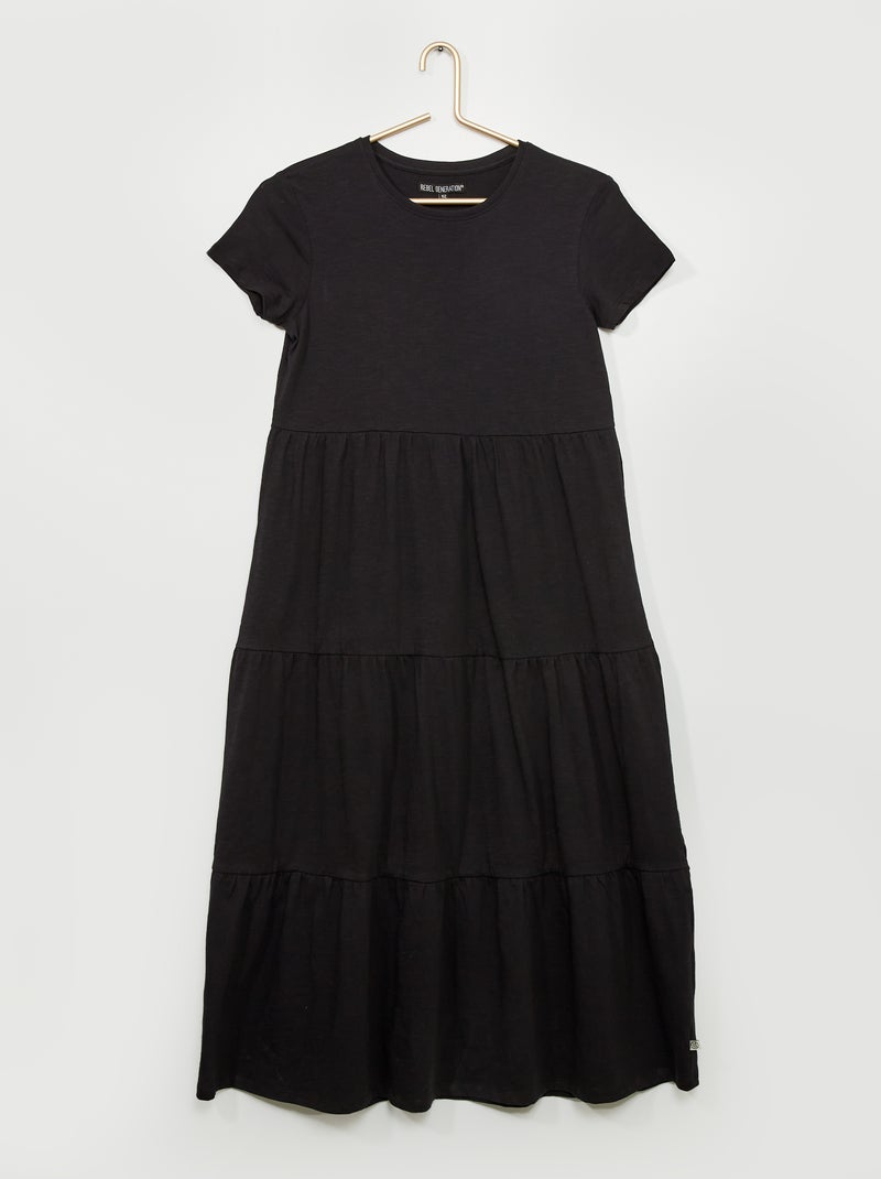 Robe longue noir - Kiabi