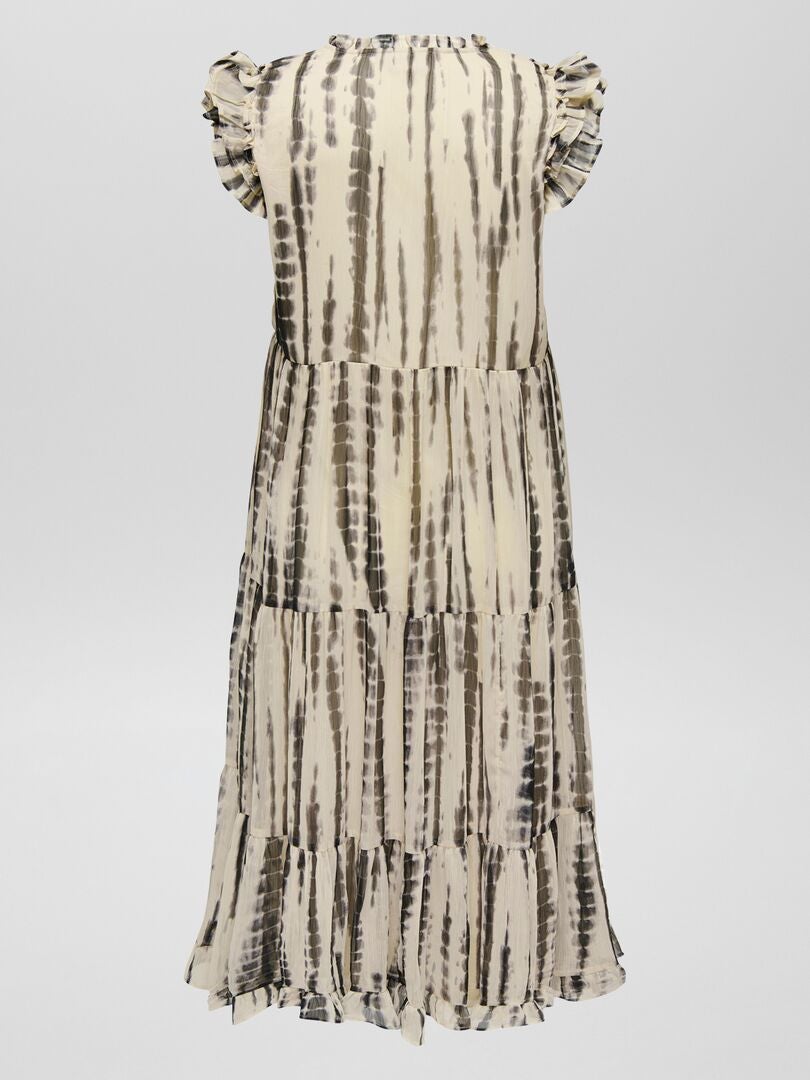 Robe longue 'Only Carmakoma' à étages Beige Kiabi 24.00€