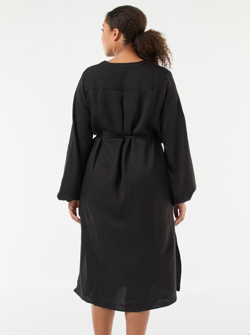 Robe longue 'Only carmakoma' uni Noir - Kiabi