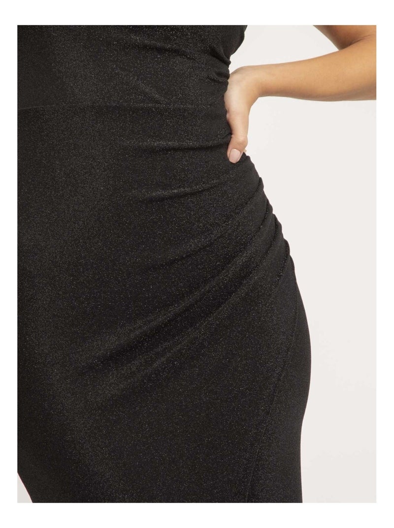 Robe longue paillettes IPOLINA Noir - Kiabi