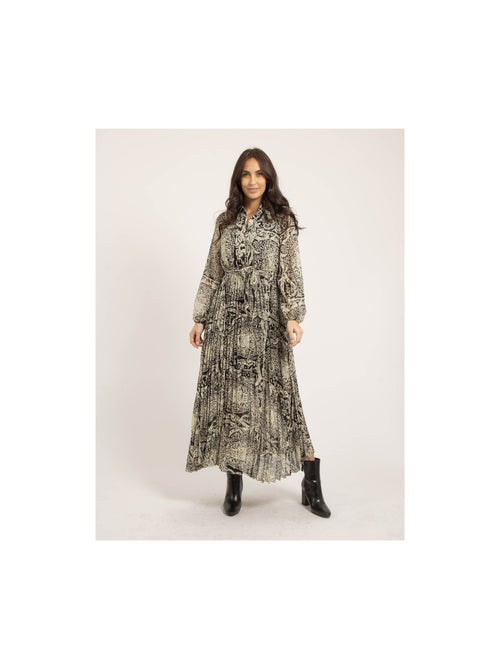 Robe longue plissée motifs INASSIA - Kiabi
