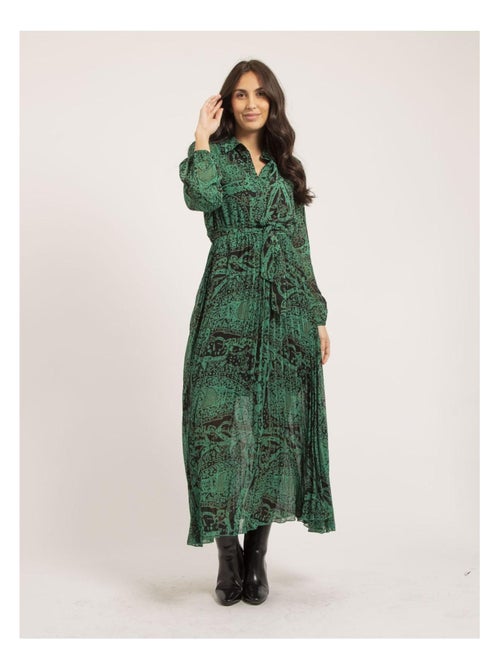 Robe longue plissée motifs INASSIA - Kiabi