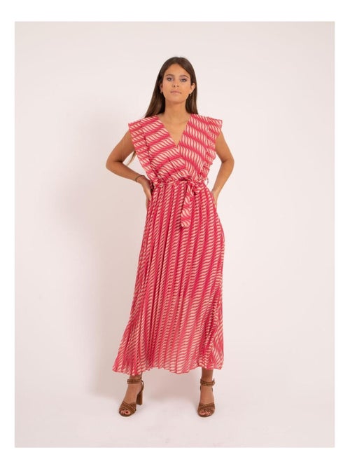 Robe longue plissée motifs IRINA - Kiabi