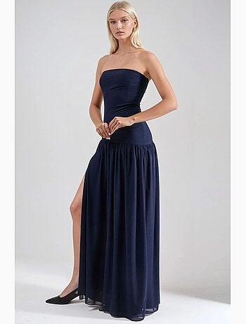 Robe longue portefeuille bustier fendue hiccup