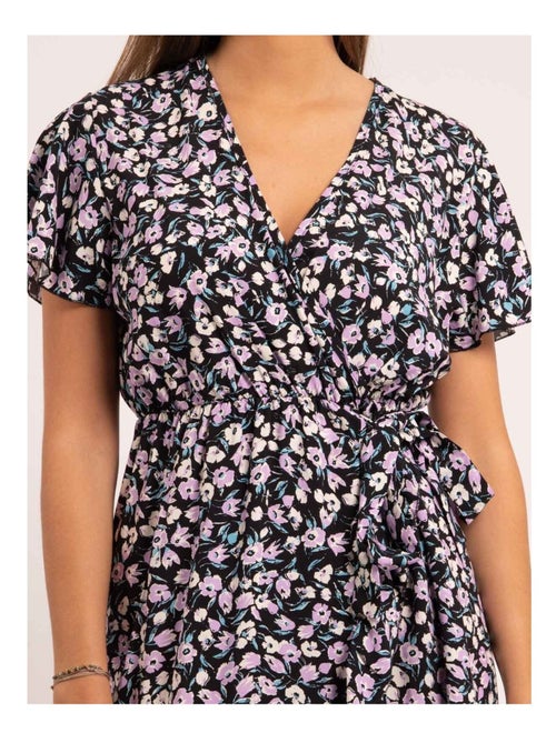 Robe longue portefeuille motifs ITANIA - Kiabi