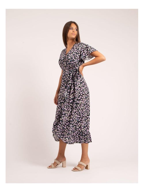 Robe longue portefeuille motifs ITANIA - Kiabi