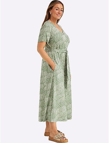 Robe Longue Pure Viscose - Taille Standard - Sheego