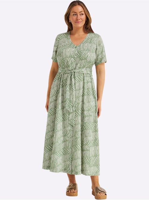 Robe Longue Pure Viscose - Taille Standard - Sheego - Kiabi
