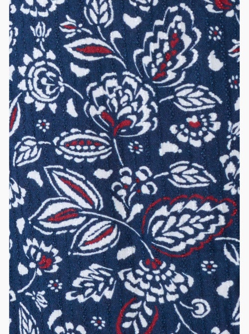 Robe longue pure viscose reliéfée - Damart - Kiabi