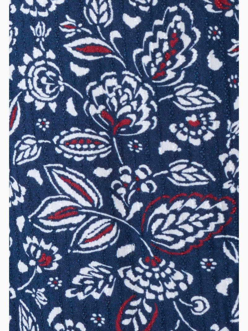 Robe longue pure viscose reliéfée - Damart Bleu - Kiabi