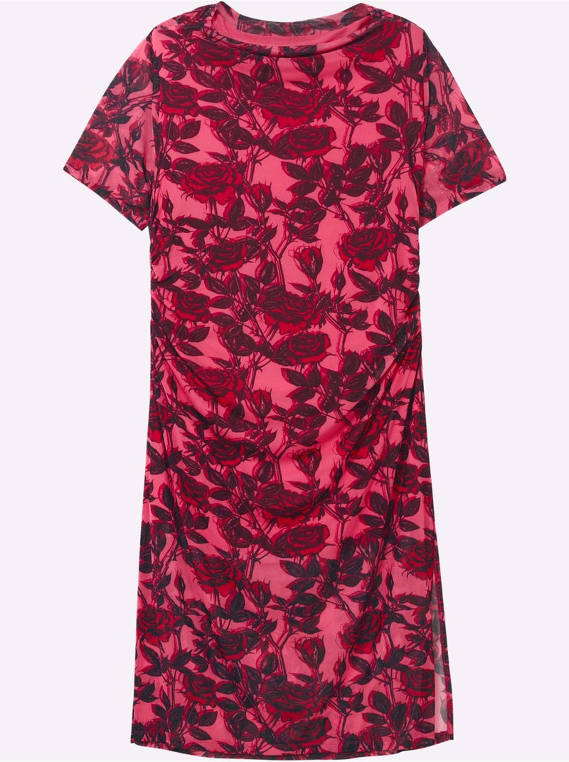 Robe Longue Qualité Mesh Légère - Taille Standard - Sheego Rose - Kiabi