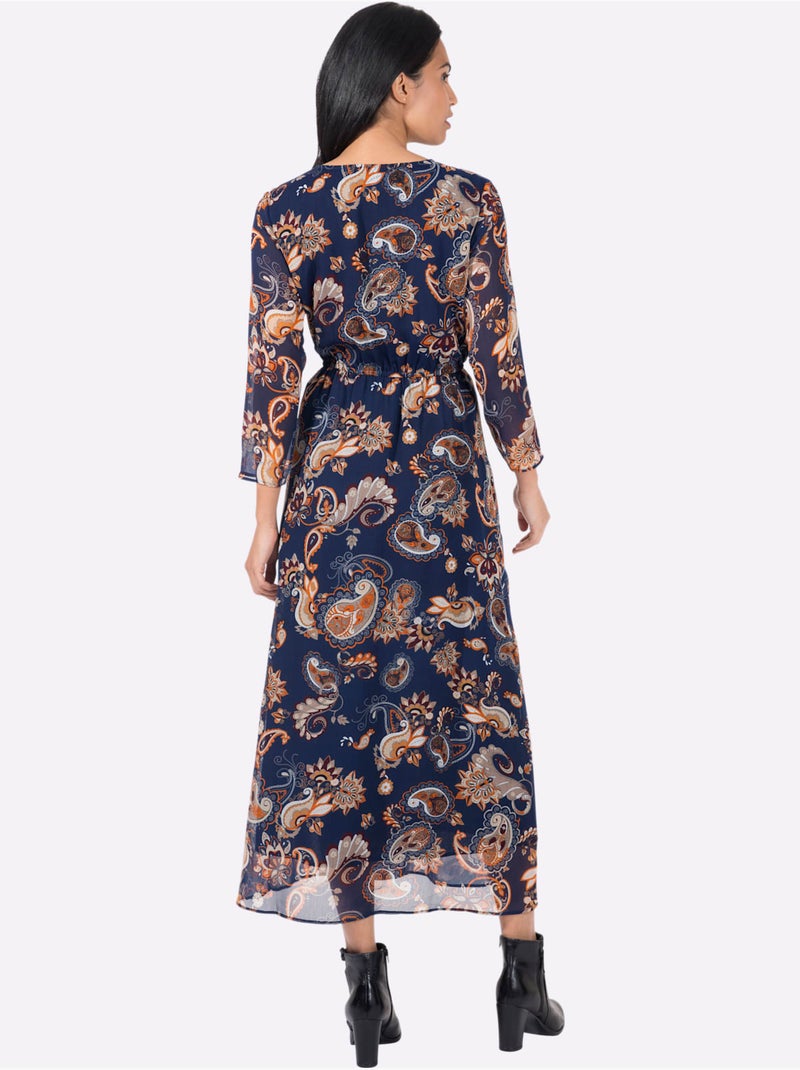 Robe longue qualité tissée - taille standard - witt Bleu - Kiabi