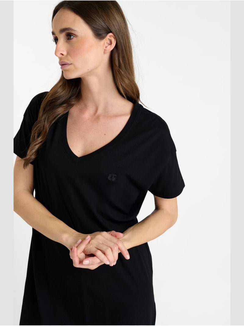 Robe longue ROJO droite 'Le Temps Des Cerises' Noir - Kiabi