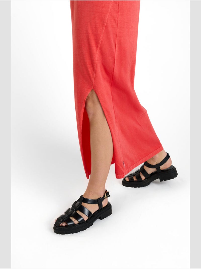 Robe longue ROJO droite 'Le Temps Des Cerises' Rouge - Kiabi