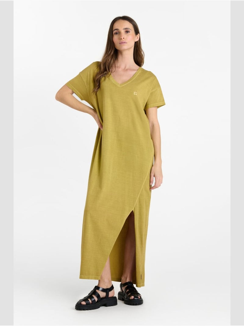 Robe longue ROJO droite 'Le Temps Des Cerises' Vert - Kiabi