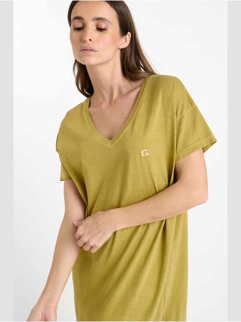 Robe longue ROJO droite 'Le Temps Des Cerises' Vert - Kiabi