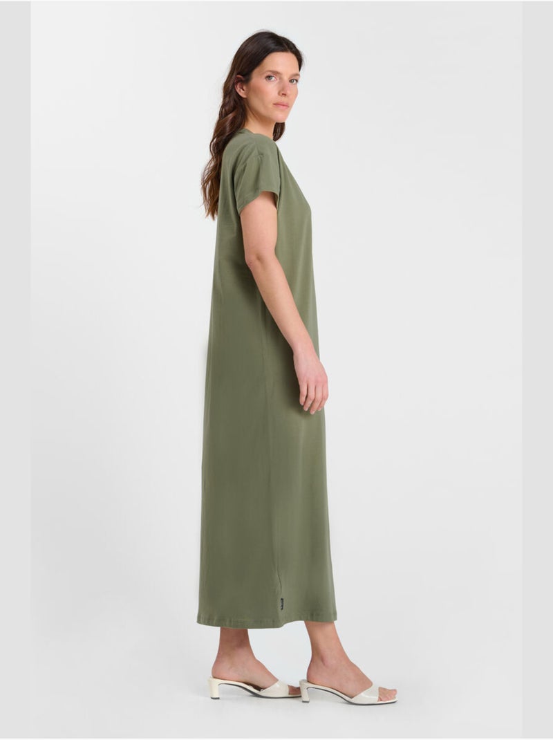 Robe longue ROSANNA droite 'Le Temps Des Cerises' Kaki - Kiabi