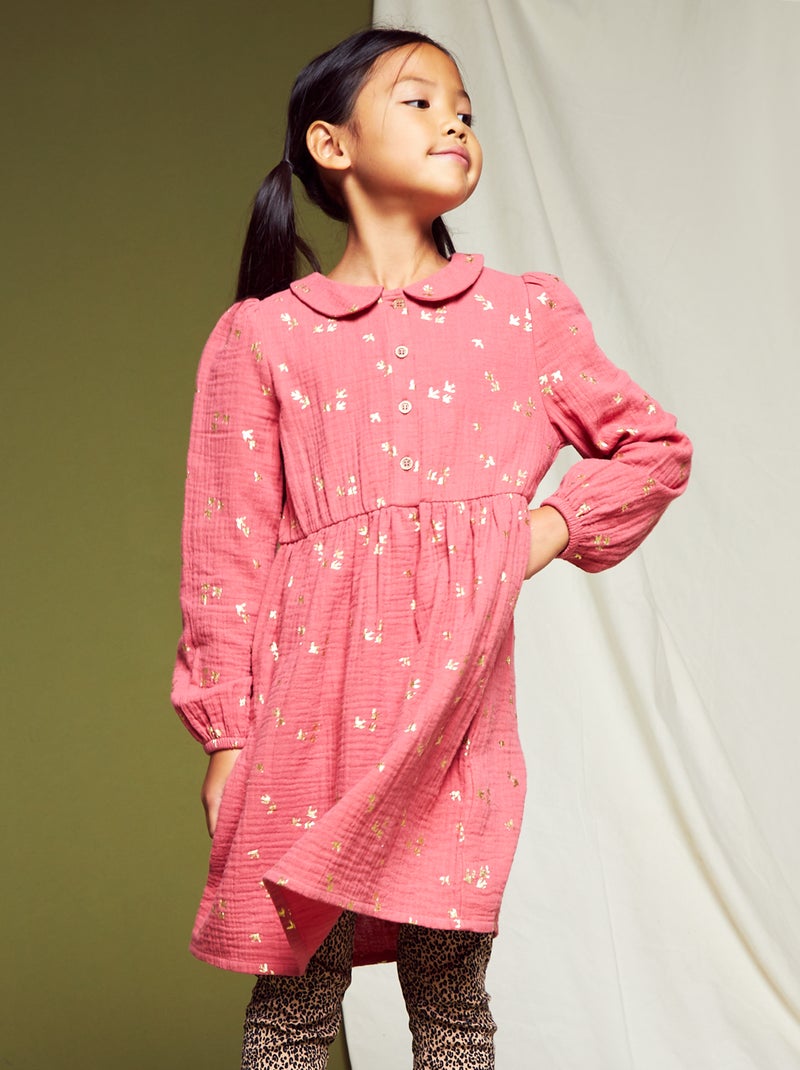 Robe longue Rose - Kiabi