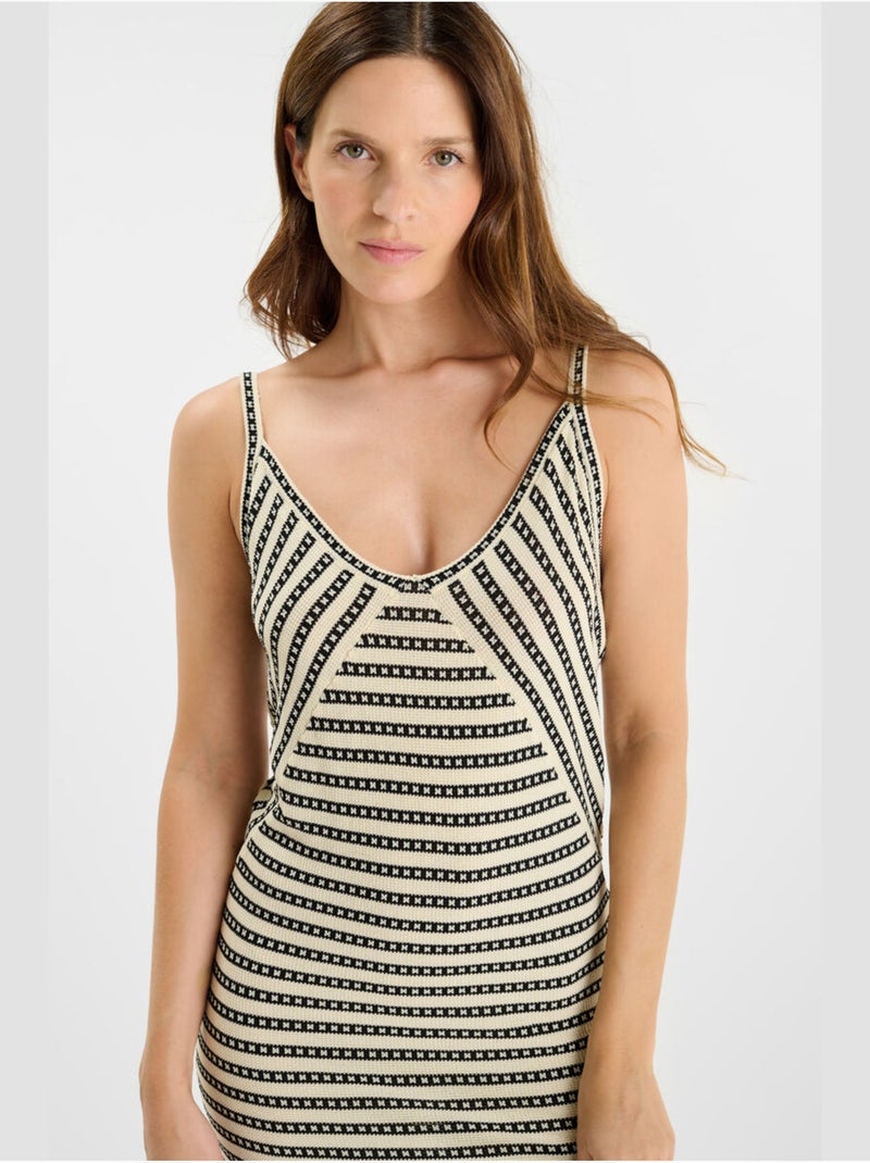 Robe longue RYVA droite 'Le Temps Des Cerises' Blanc - Kiabi