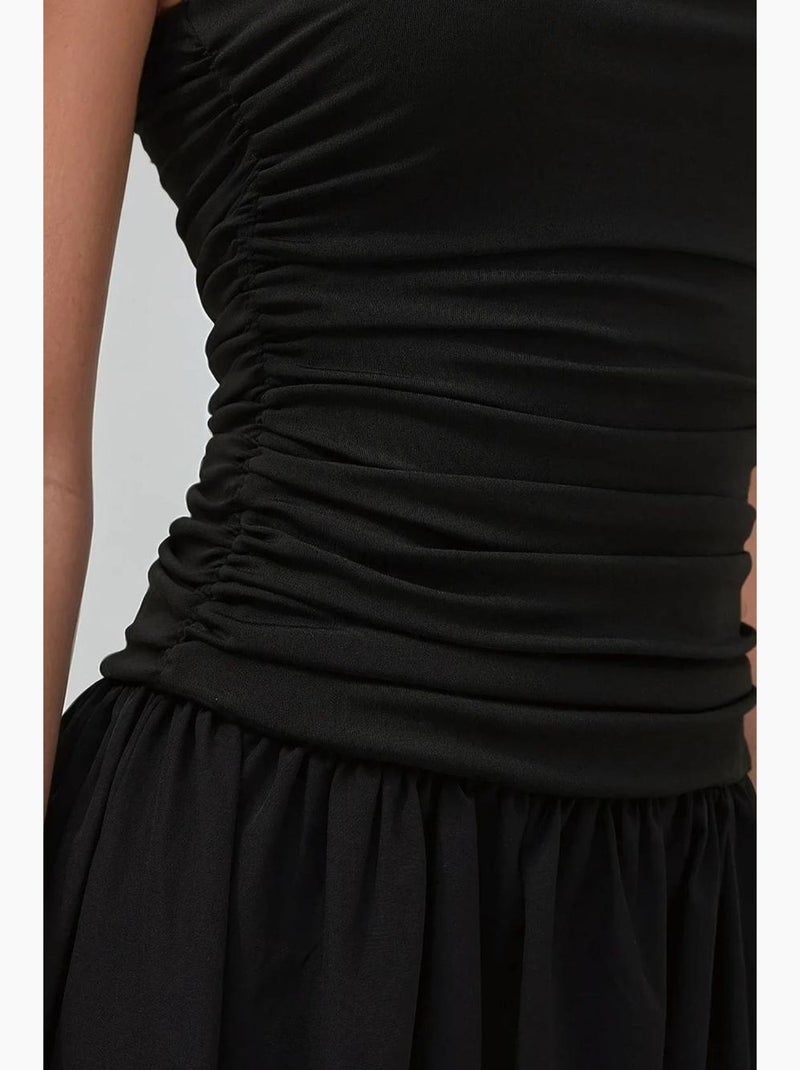 Robe longue sans bretelles hiccup Noir - Kiabi