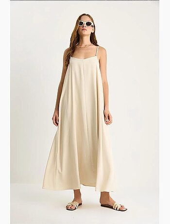 Robe longue sans manches à col v lucci