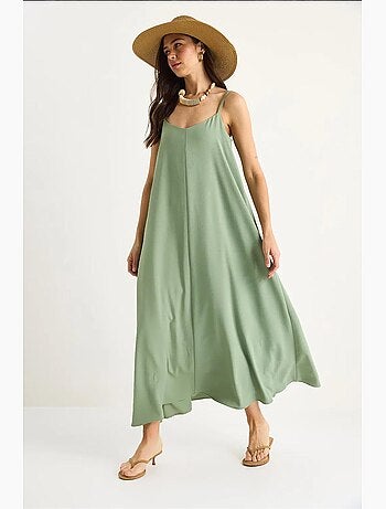 Robe longue sans manches à col v lucci