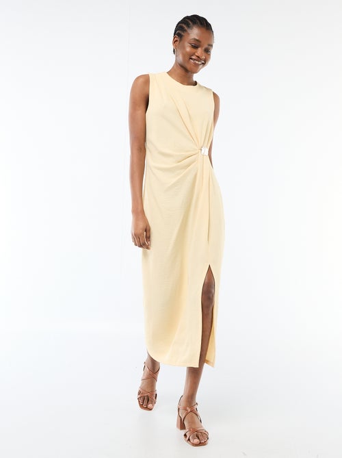Robe longue sans manches avec effet drapé - Kiabi