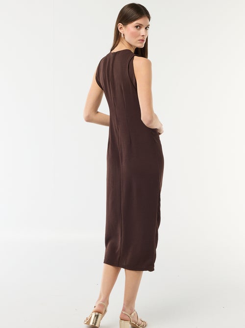 Robe longue sans manches avec effet drapé - Kiabi