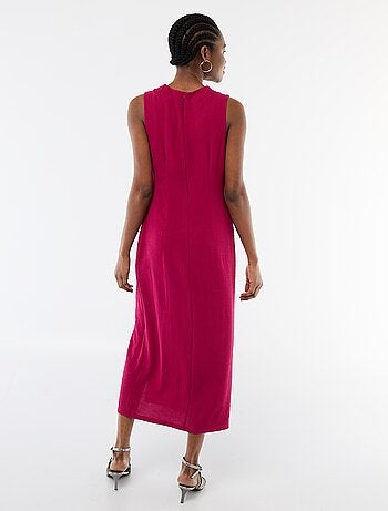 Robe longue sans manches avec effet drapé