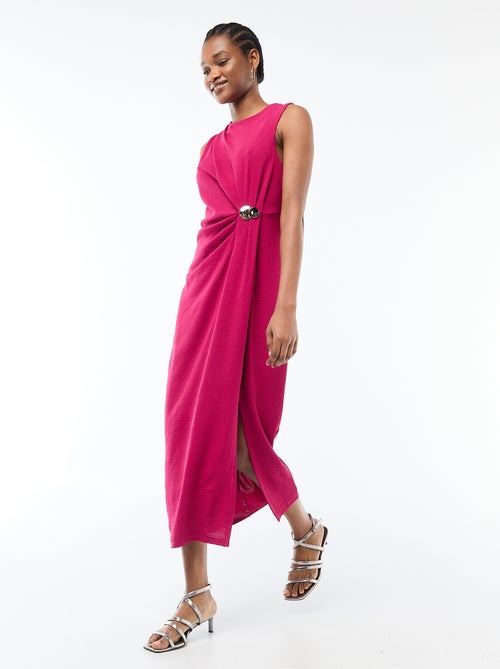 Robe longue sans manches avec effet drapé - Kiabi