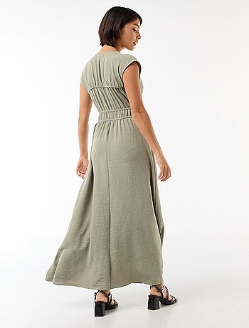 Robe longue sans manches avec nœud