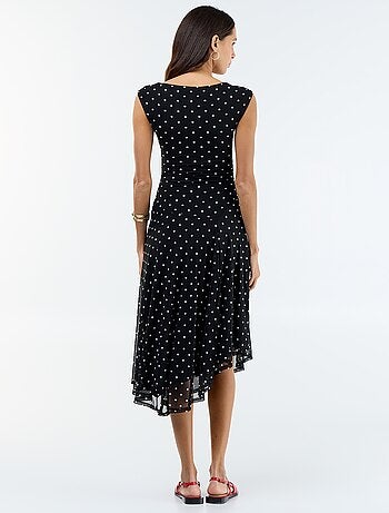 Robe longue sans manches bas asymétrique