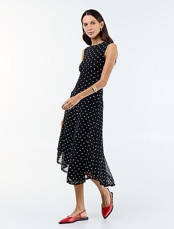 Robe longue sans manches bas asymétrique
