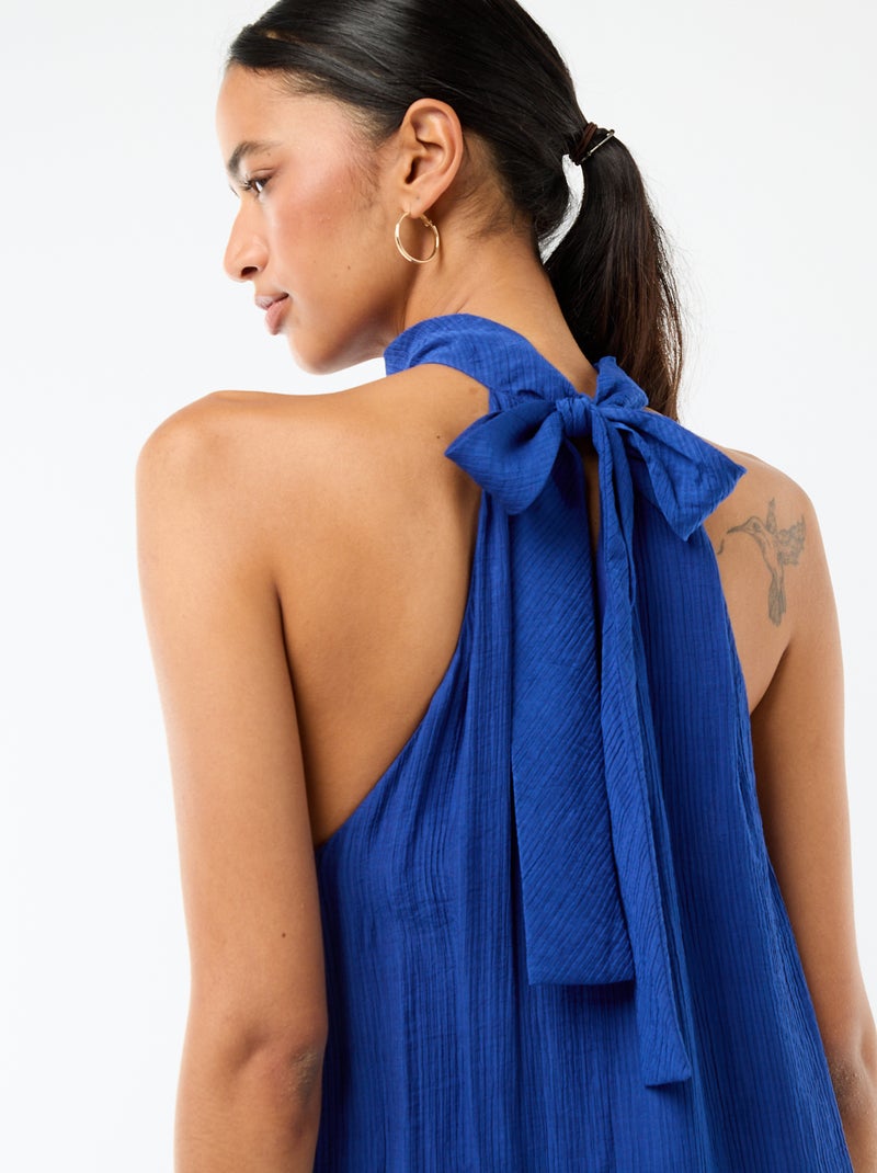 Robe longue sans manches Bleu - Kiabi