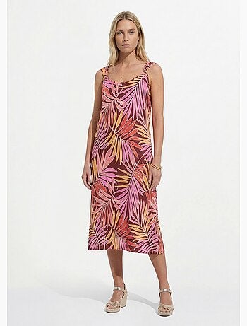 Robe longue sans manches bretelles bijou - Afibel