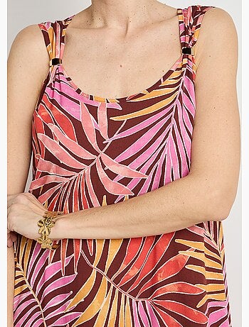 Robe longue sans manches bretelles bijou - Afibel
