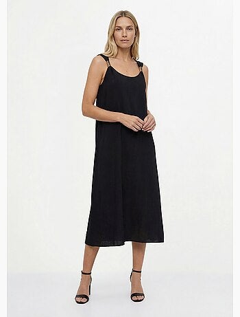 Robe longue sans manches bretelles bijou - Afibel