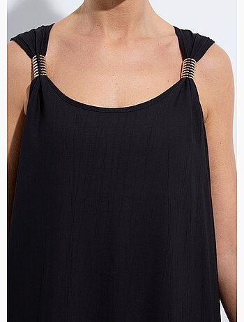Robe longue sans manches bretelles bijou - Afibel