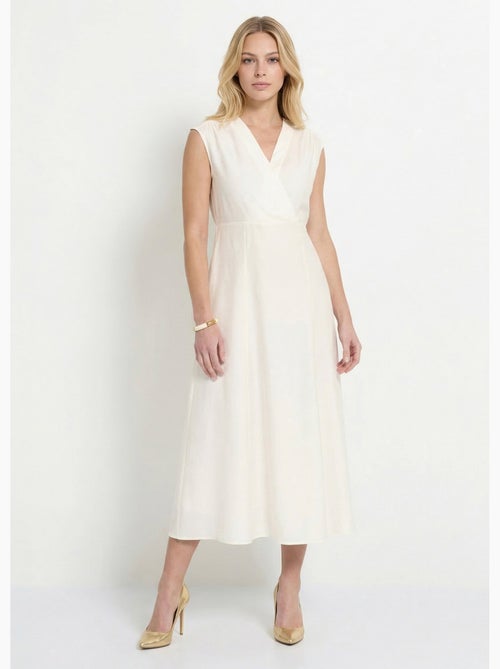 Robe longue sans manches col cache-coeur - Afibel - Kiabi