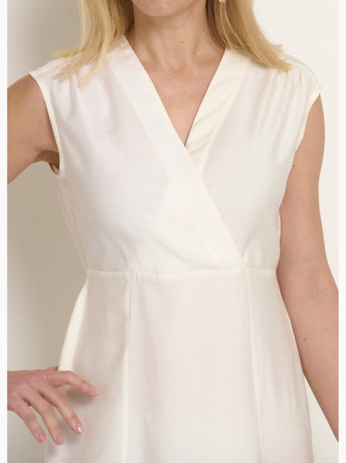 Robe longue sans manches col cache-coeur - Afibel - Kiabi