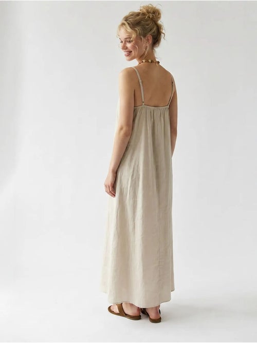 Robe longue sans manches coupe trapèze mixray - Kiabi Robe longue sans manches coupe trapèze mixray - Kiabi