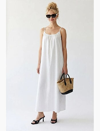 Robe longue sans manches coupe trapèze mixray